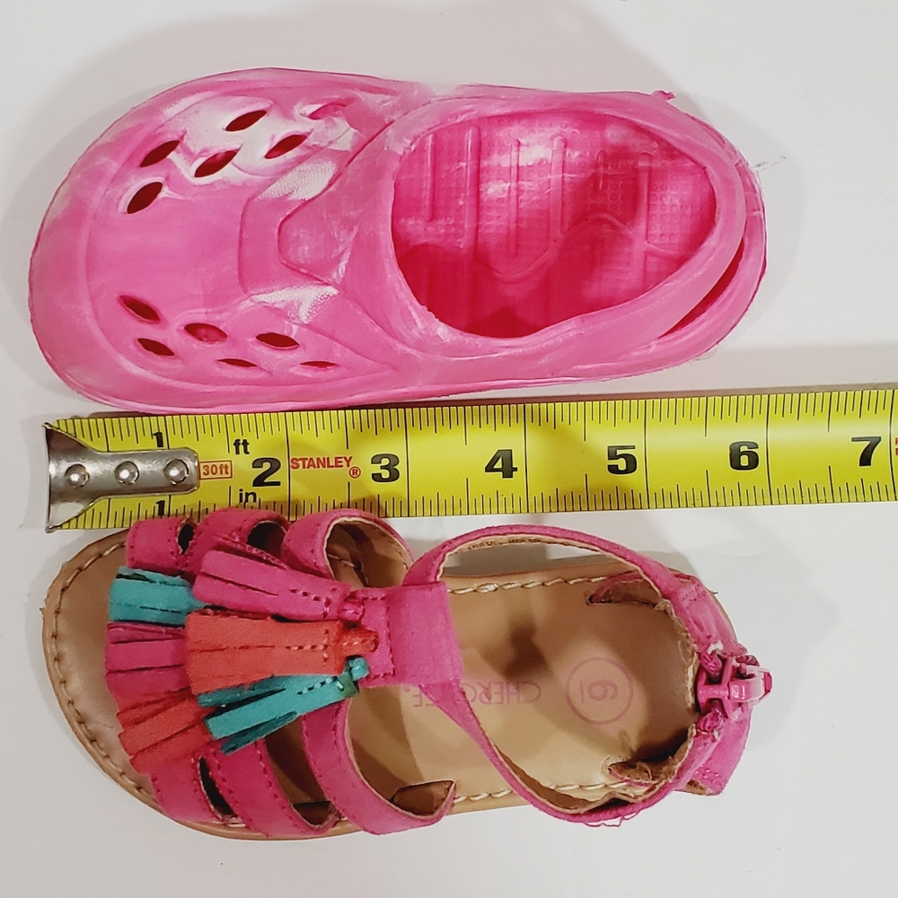 2 Pairs Bundle Pink Cherokee Gladiator Sandals & Clog Water Shoe Size 6 Girls - Picture 12 of 12